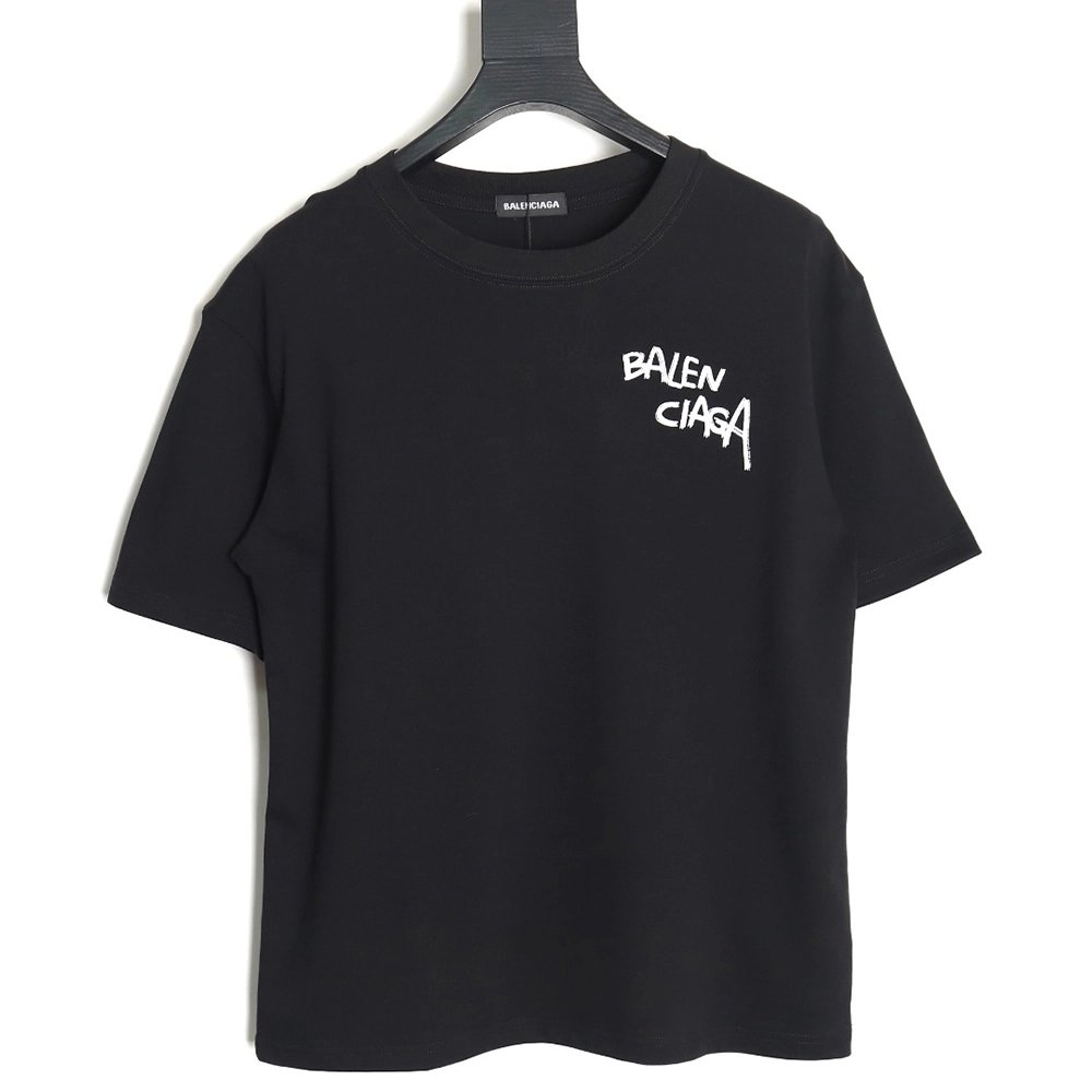 Balenciaga 24SS misplaced letter print short-sleeved T-shirt TSK1,All order with free shipping Balenciaga