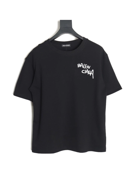 Balenciaga 24SS misplaced letter print short-sleeved T-shirt TSK1,All order with free shipping Balenciaga