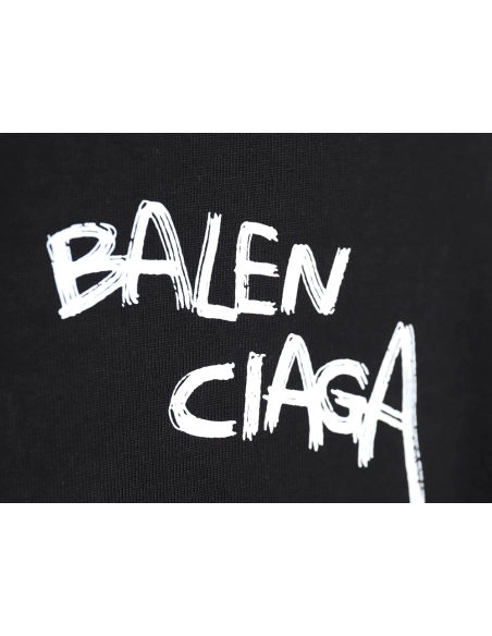 Balenciaga 24SS misplaced letter print short-sleeved T-shirt TSK1,All order with free shipping Balenciaga