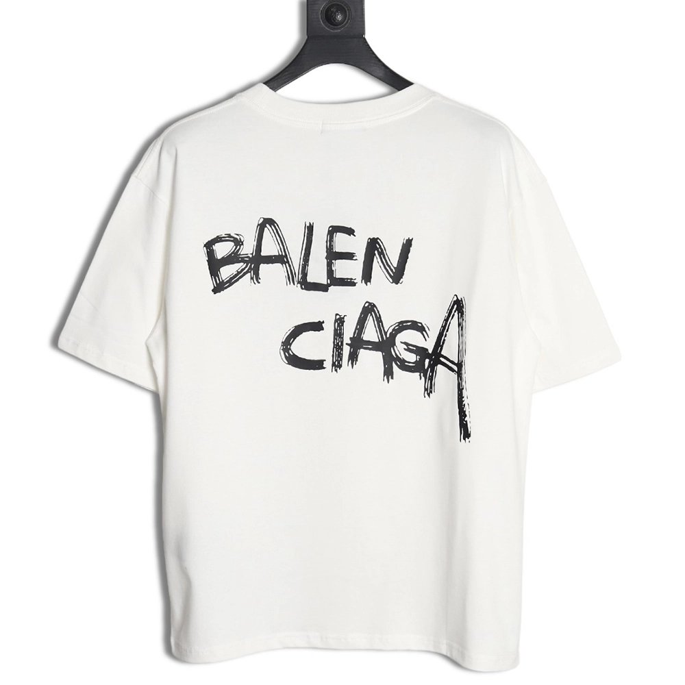 Balenciaga 24SS misplaced letter print short-sleeved T-shirt,All order with free shipping Balenciaga