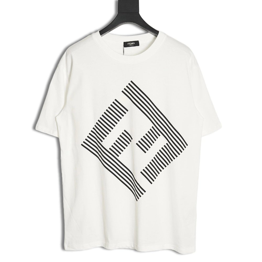Fendi 24ss double F letter print short-sleeved T-shirt,All order with free shipping Fendi