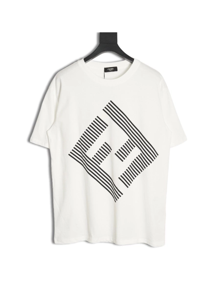 Fendi 24ss double F letter print short-sleeved T-shirt,All order with free shipping Fendi