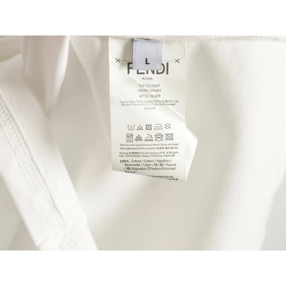 Fendi 24ss double F letter print short-sleeved T-shirt,All order with free shipping Fendi