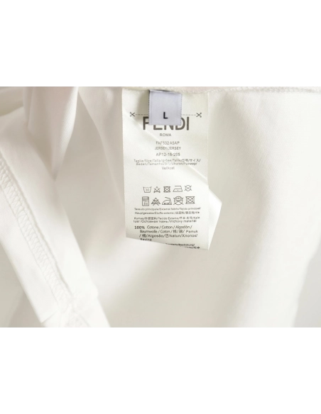 Fendi 24ss double F letter print short-sleeved T-shirt,All order with free shipping Fendi