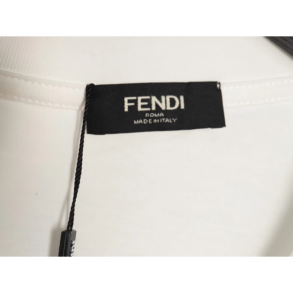Fendi 24ss double F letter print short-sleeved T-shirt,All order with free shipping Fendi