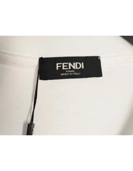 Fendi 24ss double F letter print short-sleeved T-shirt,All order with free shipping Fendi