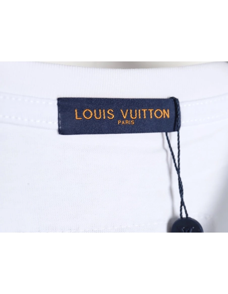 Reps Louis Vuitton 24SS blurred logo print short-sleeved T-shirt,All order with free shipping Reps Louis Vuitton