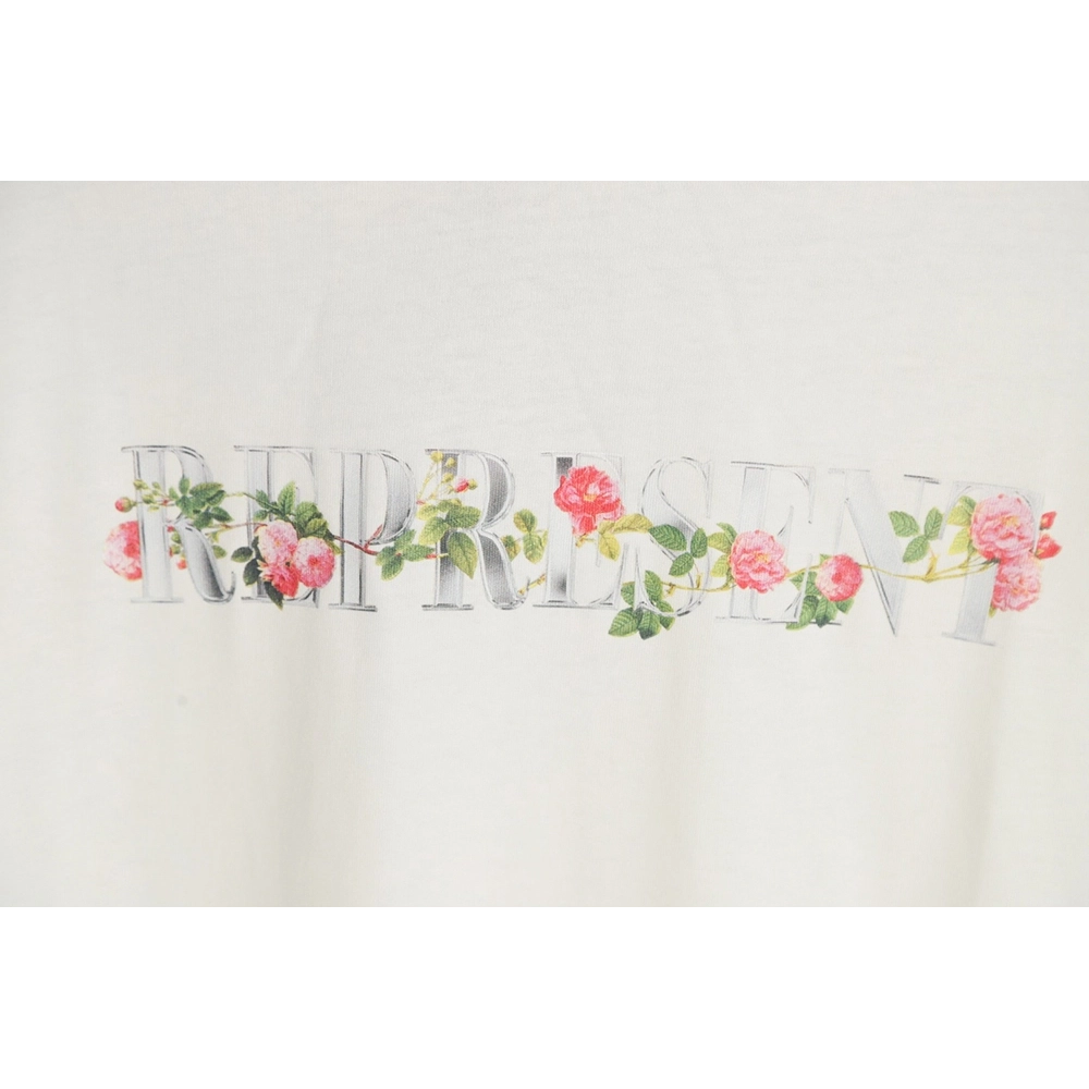 Represent 23SS floral print short-sleeved T-shirt,All order with free shipping Represent