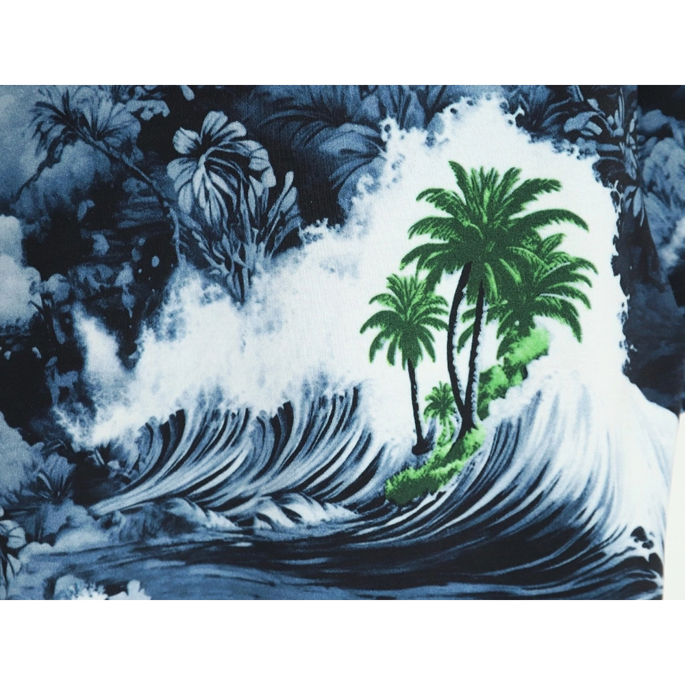 Reps Louis Vuitton 24SS Wave Print Short Sleeve T-Shirt,All order with free shipping Reps Louis Vuitton