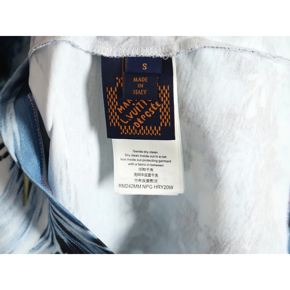Reps Louis Vuitton 24SS Wave Print Short Sleeve T-Shirt,All order with free shipping Reps Louis Vuitton