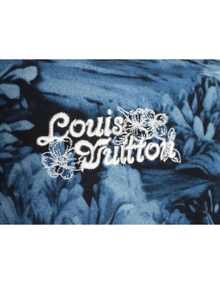 Reps Louis Vuitton 24SS Wave Print Short Sleeve T-Shirt,All order with free shipping Reps Louis Vuitton