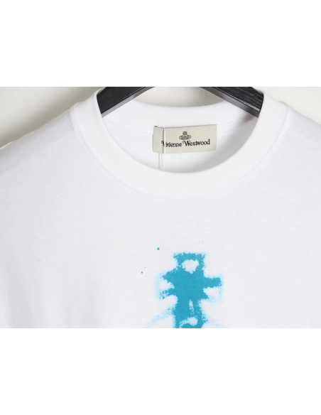 Vivienne Westwood 24SS inkjet Saturn logo short-sleeved T-shirt,All order with free shipping Vivienne Westwood