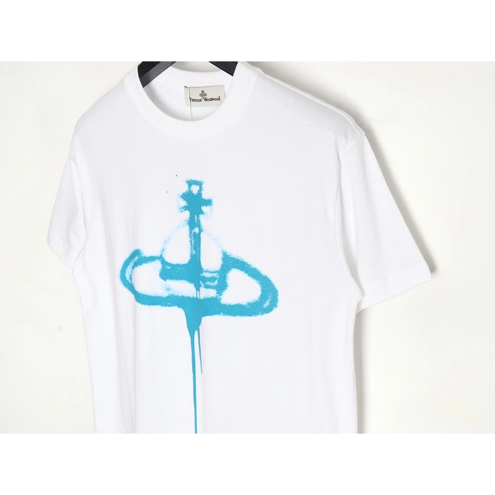 Vivienne Westwood 24SS inkjet Saturn logo short-sleeved T-shirt,All order with free shipping Vivienne Westwood