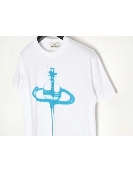 Vivienne Westwood 24SS inkjet Saturn logo short-sleeved T-shirt,All order with free shipping Vivienne Westwood