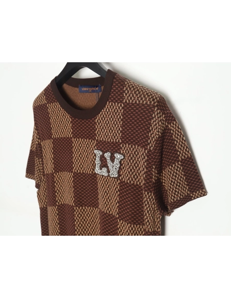Reps Louis Vuitton 24SS Checkerboard Short Sleeve T-Shirt,All order with free shipping Reps Louis Vuitton