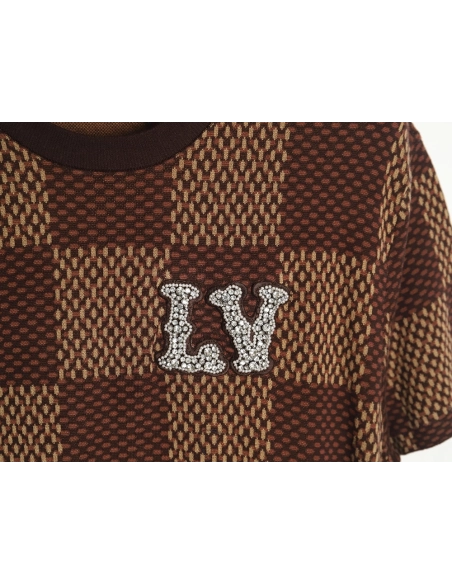 Reps Louis Vuitton 24SS Checkerboard Short Sleeve T-Shirt,All order with free shipping Reps Louis Vuitton