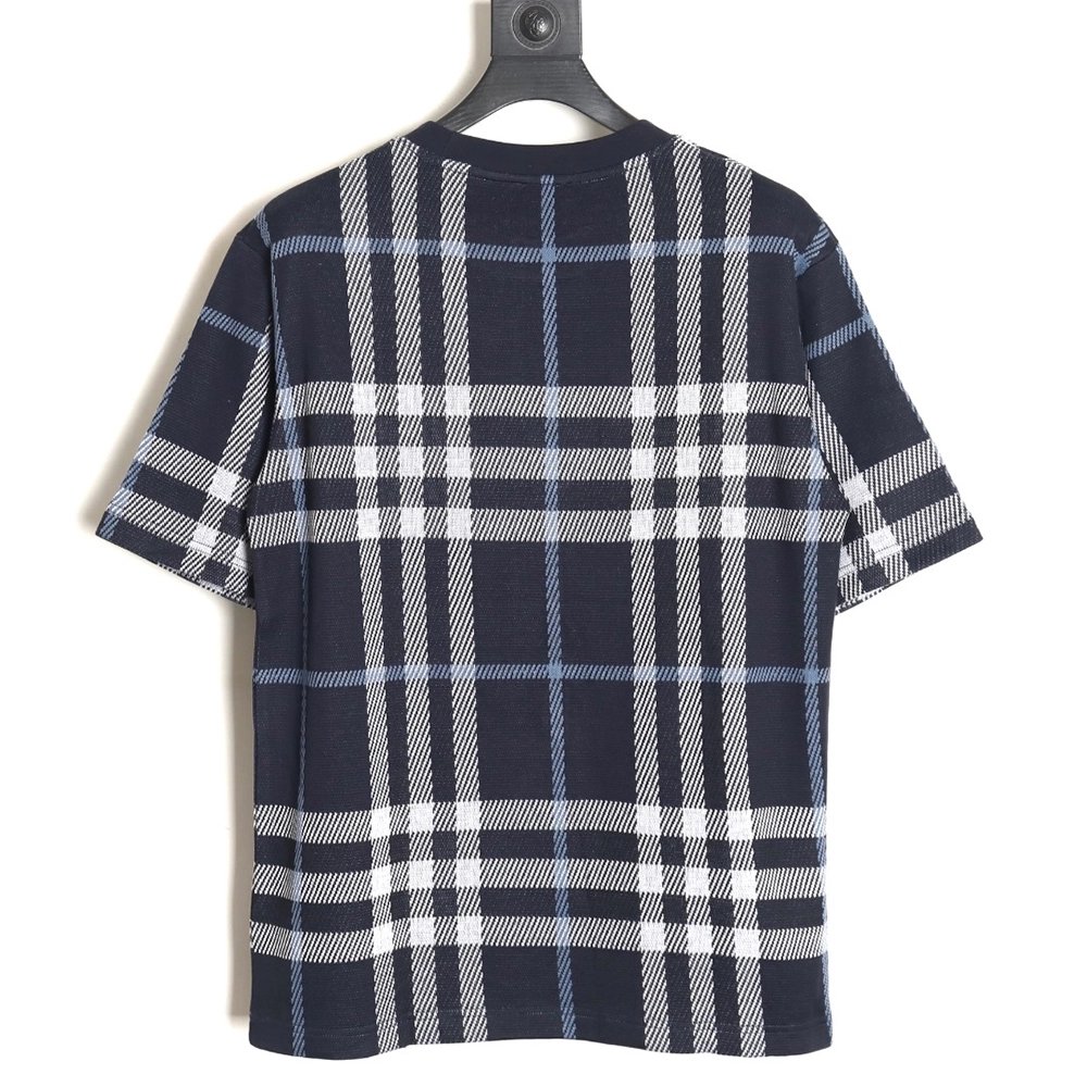 Burberry 24ss check knitted short-sleeved T-shirt TSK2,All order with free shipping Burberry