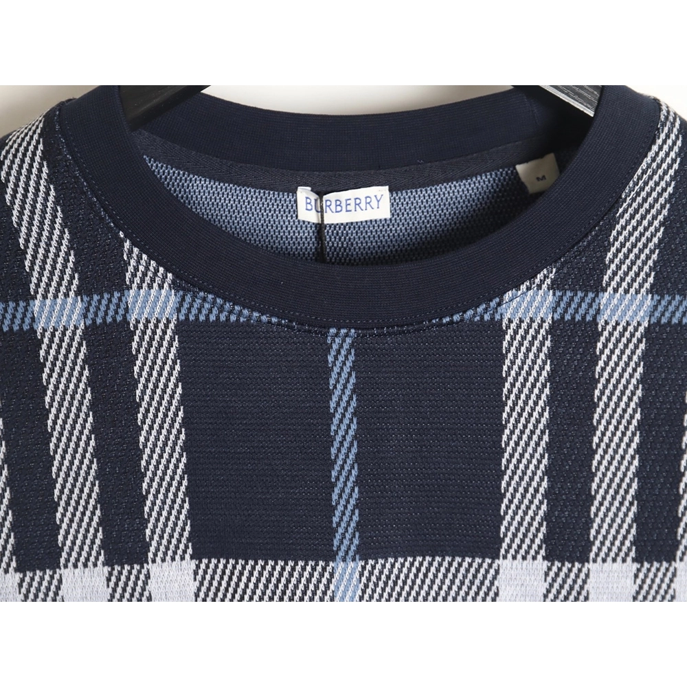 Burberry 24ss check knitted short-sleeved T-shirt TSK2,All order with free shipping Burberry