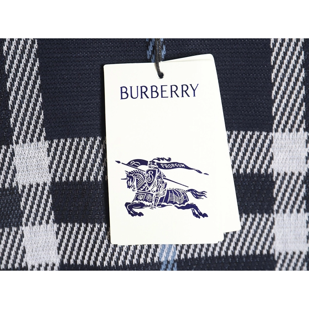 Burberry 24ss check knitted short-sleeved T-shirt TSK2,All order with free shipping Burberry