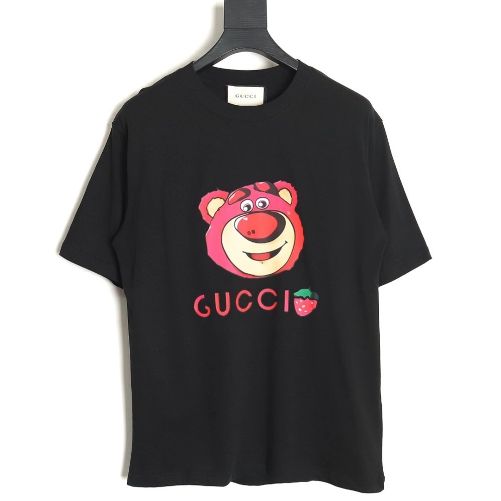 Reps Gucci Strawberry Bear Short Sleeve T-Shirt TSK2,All order with free shipping Reps Gucci