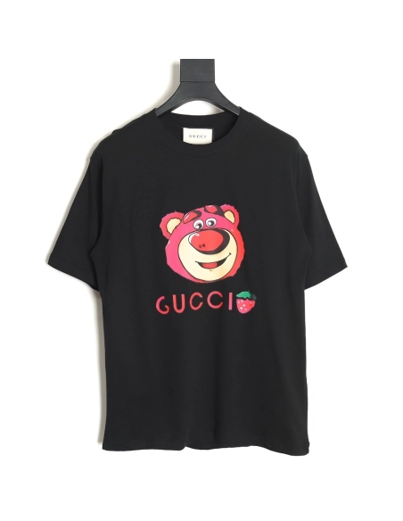 Reps Gucci Strawberry Bear Short Sleeve T-Shirt TSK2,All order with free shipping Reps Gucci