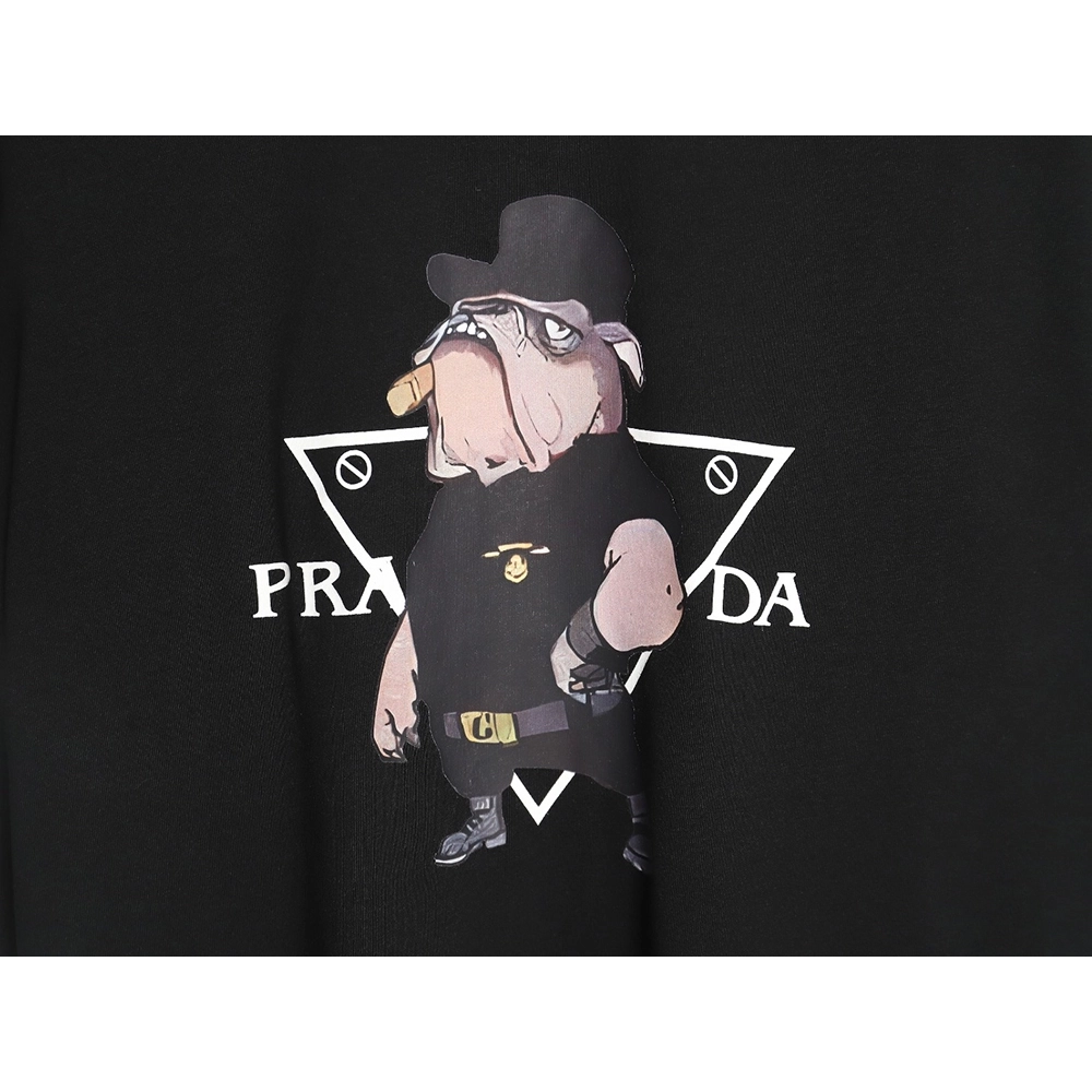 Prada Cartoon Police Dog Short Sleeve T-Shirt TSK2,All order with free shipping Prada