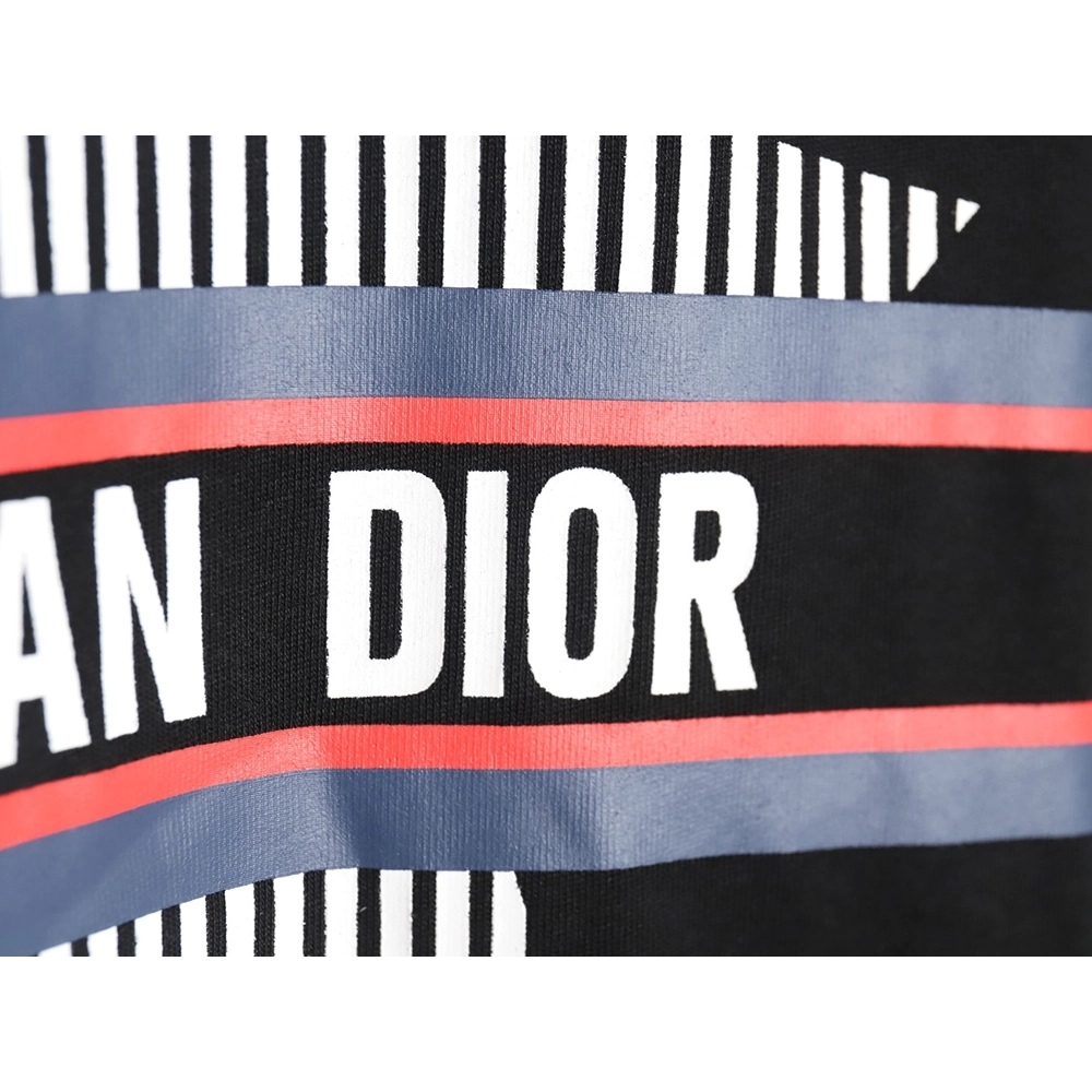 Dior classic vertical striped five-star short-sleeved T-shirt TSK2,All order with free shipping Dior