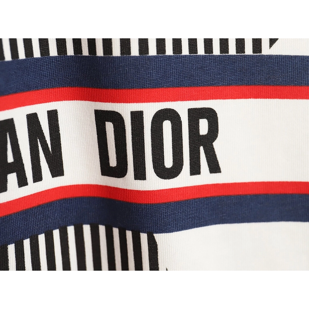 Dior classic vertical striped five-star short-sleeved T-shirt TSK1,All order with free shipping Dior