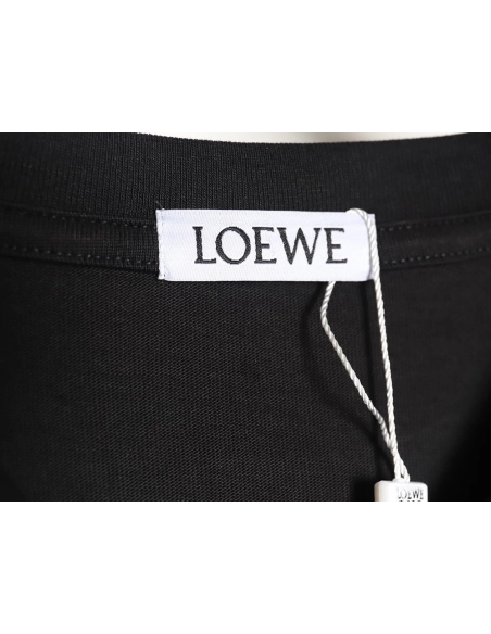 Loewe 24SS contrast color four-leaf clover short-sleeved T-shirt TSK2,All order with free shipping Loewe