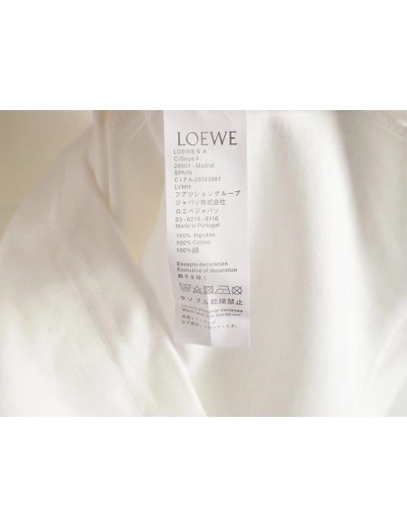 Loewe 24SS contrast color four-leaf clover short-sleeved T-shirt TSK1,All order with free shipping Loewe
