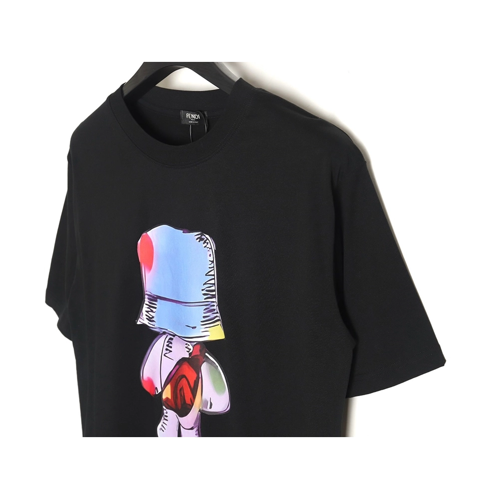 Fendi Little Blue Hat Backpack Bear Short Sleeve T-shirt_TSK1,All order with free shipping Fendi