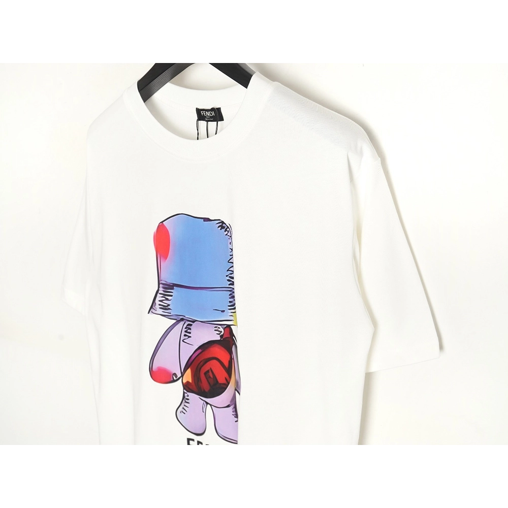 Fendi Little Blue Hat Backpack Bear Short Sleeve T-shirt,All order with free shipping Fendi