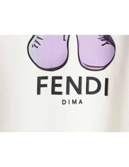 Fendi Little Blue Hat Backpack Bear Short Sleeve T-shirt,All order with free shipping Fendi