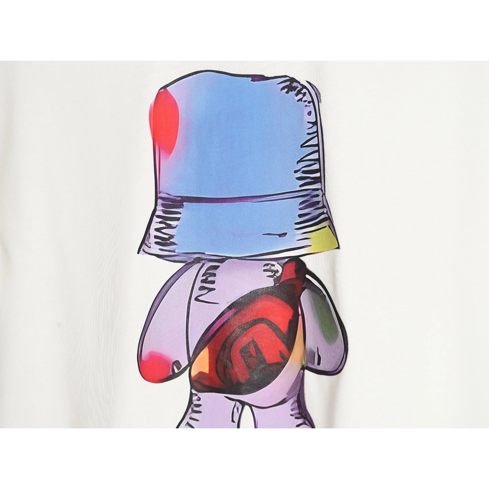 Fendi Little Blue Hat Backpack Bear Short Sleeve T-shirt,All order with free shipping Fendi