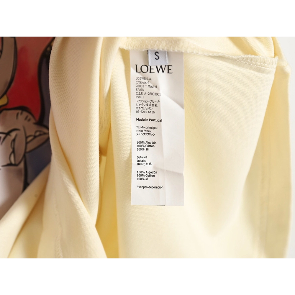 Loewe Yellow Hat Dumbo Short Sleeve T-Shirt,All order with free shipping Loewe