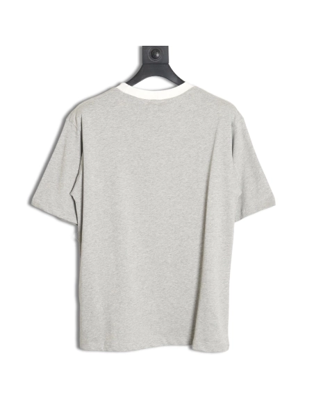 Burberry V-neck stitching round fake two-piece hem warhorse short-sleeved T-shirt,All order with free shipping Burberry