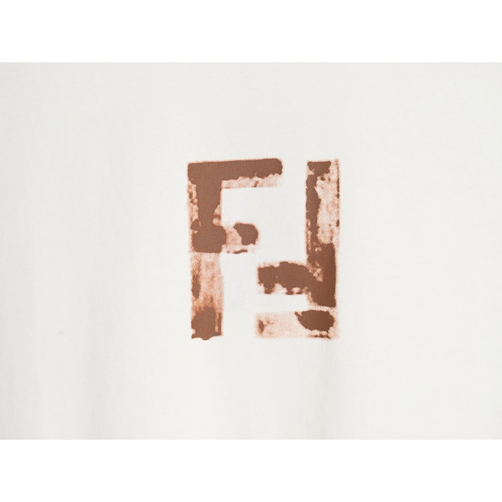 Fendi 24ss double F letter hand-painted gradient short-sleeved T-shirt,All order with free shipping Fendi