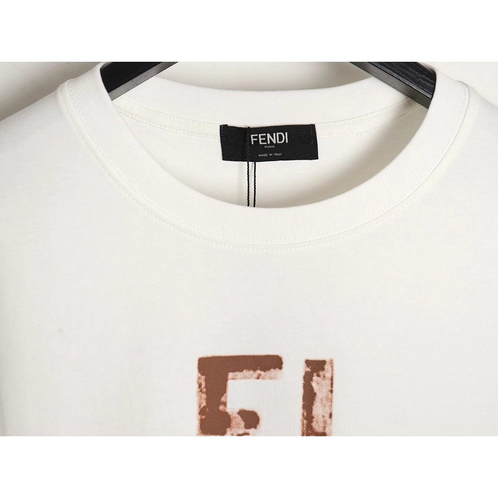 Fendi 24ss double F letter hand-painted gradient short-sleeved T-shirt,All order with free shipping Fendi