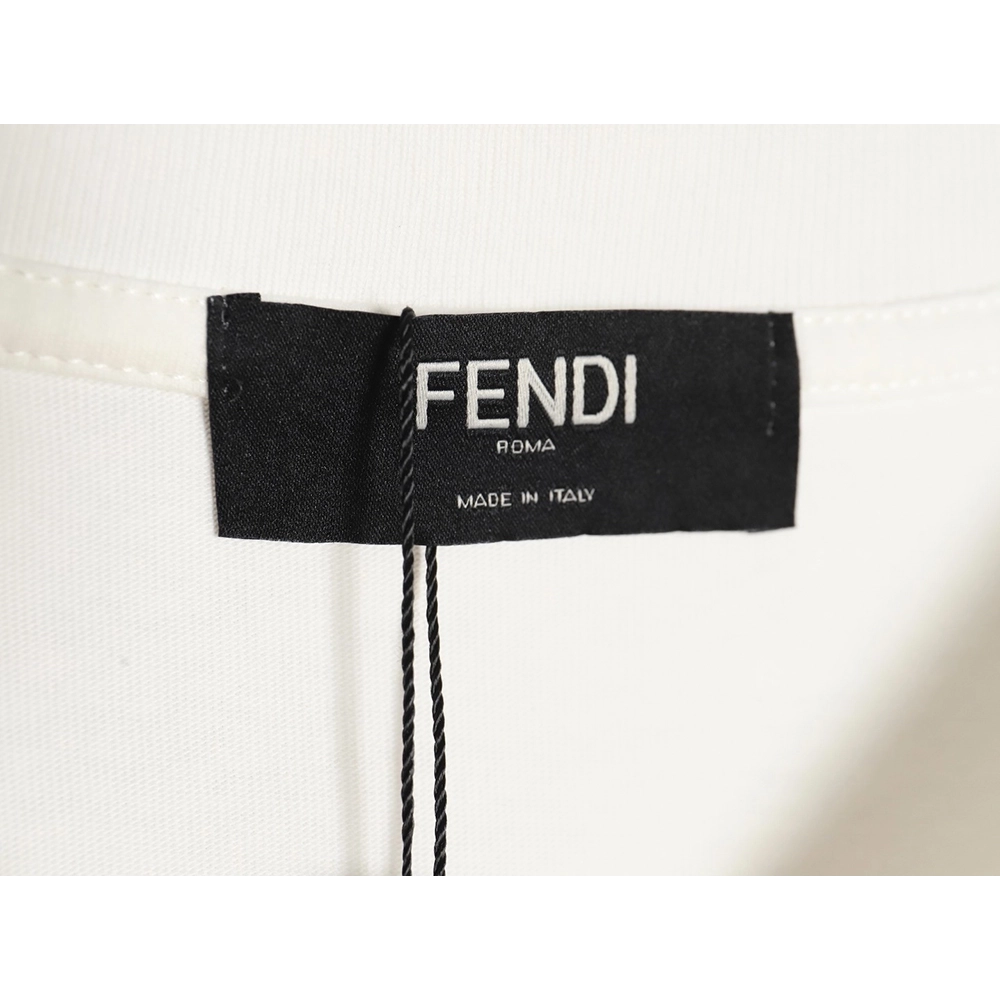 Fendi 24ss double F letter hand-painted gradient short-sleeved T-shirt,All order with free shipping Fendi