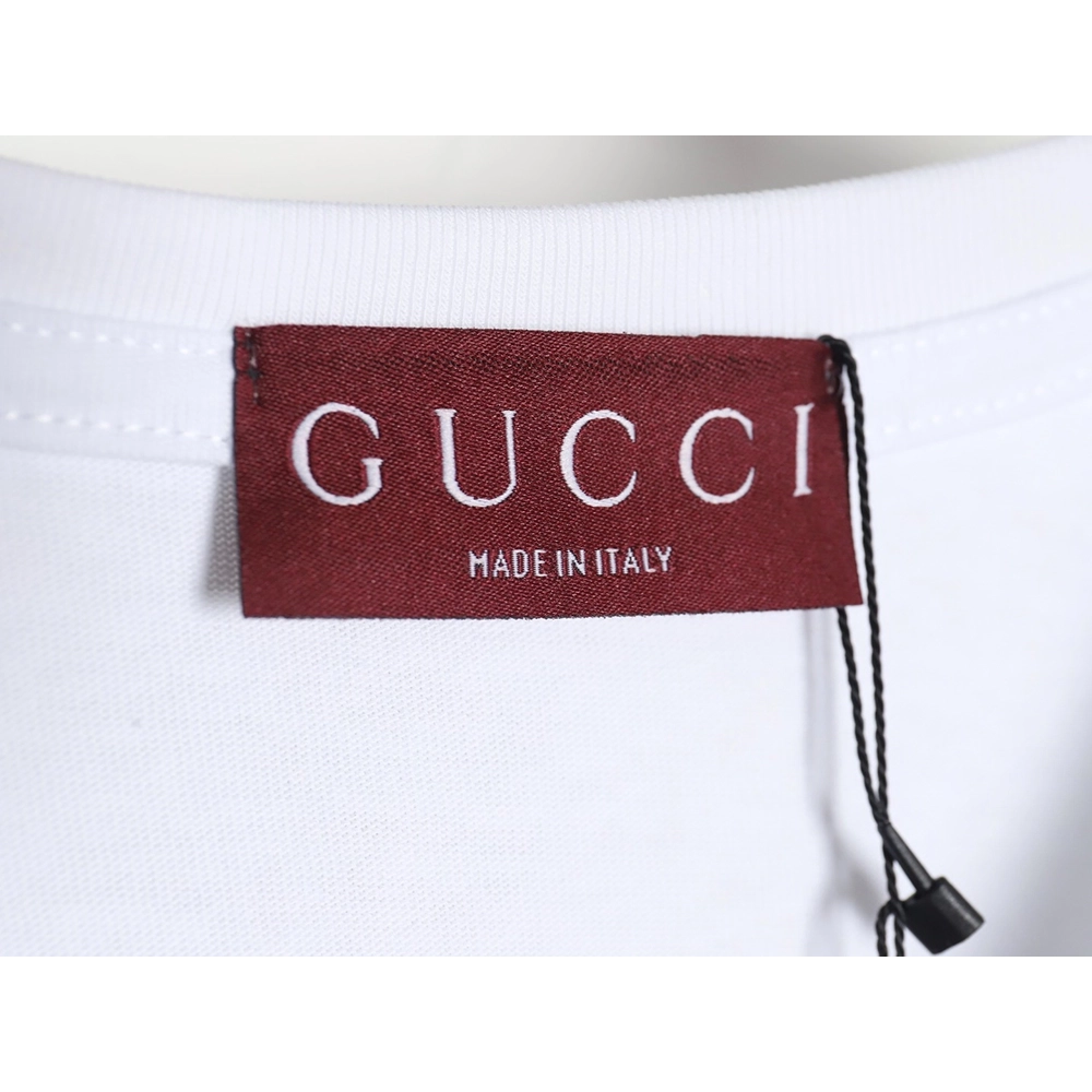 Reps Gucci 24SS belt lettering short-sleeved T-shirt,All order with free shipping Reps Gucci