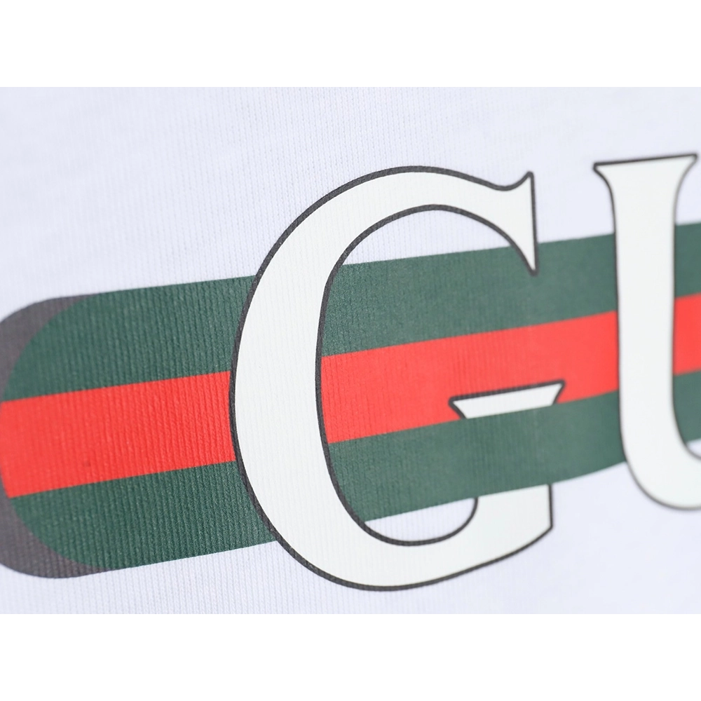 Reps Gucci 24SS belt lettering short-sleeved T-shirt,All order with free shipping Reps Gucci