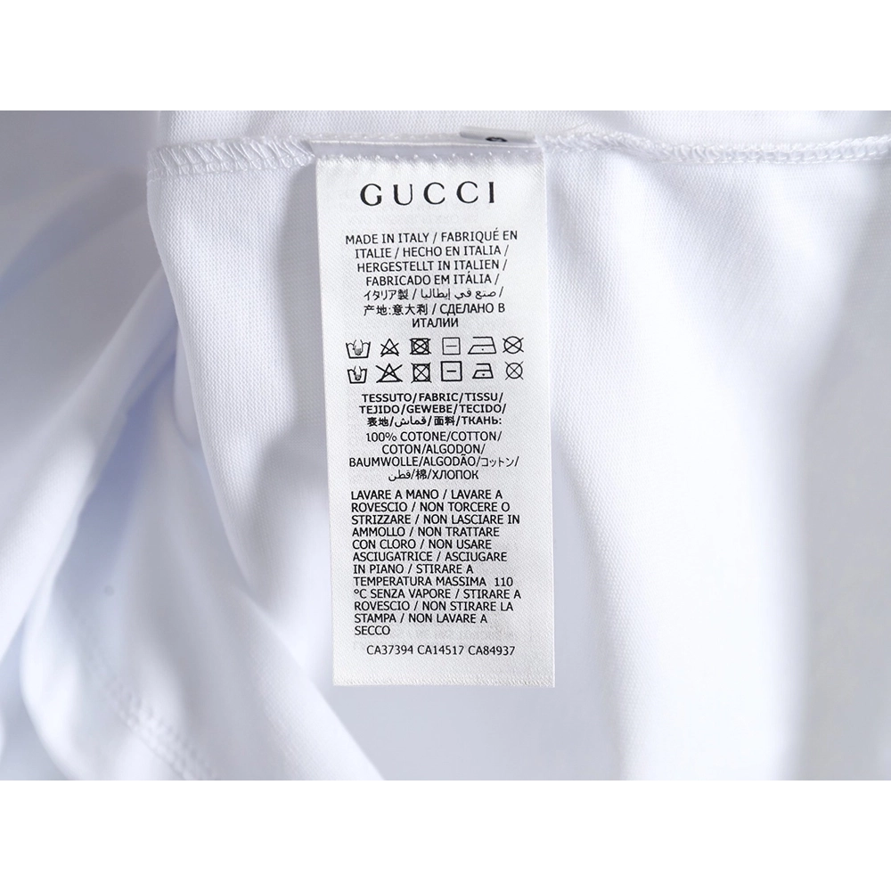 Reps Gucci 24SS belt lettering short-sleeved T-shirt,All order with free shipping Reps Gucci