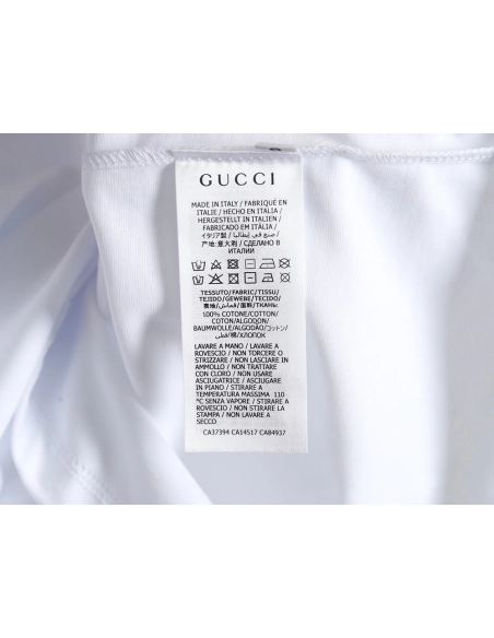 Reps Gucci 24SS belt lettering short-sleeved T-shirt,All order with free shipping Reps Gucci