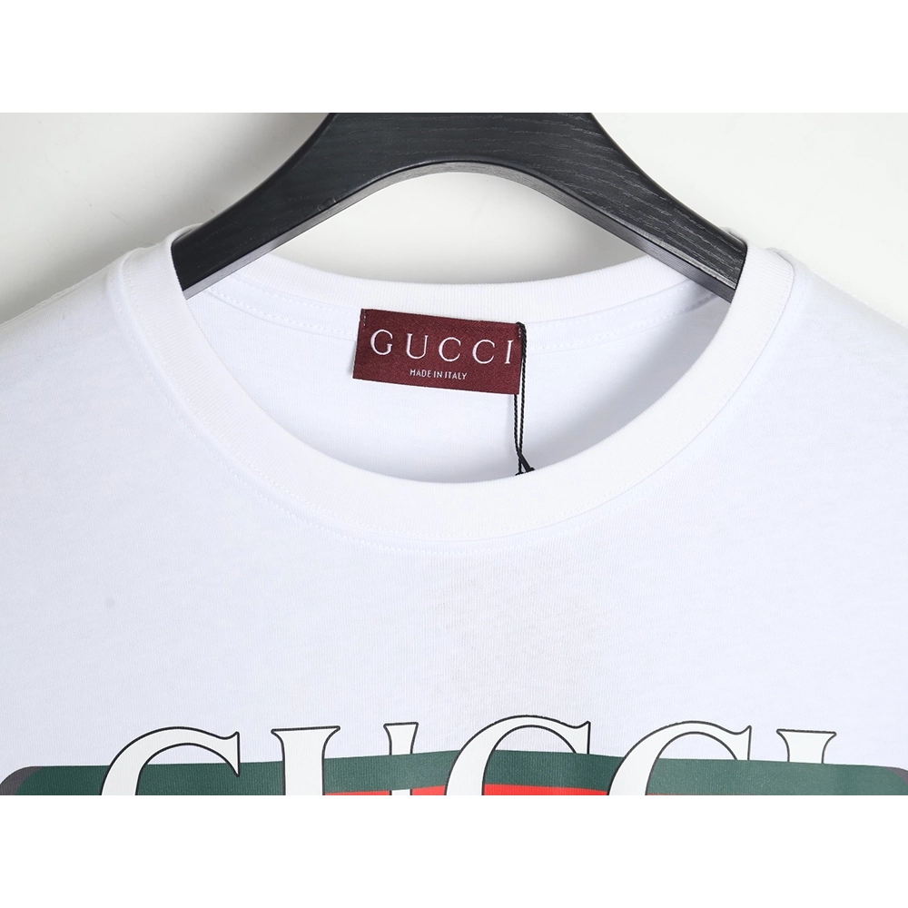 Reps Gucci 24SS belt lettering short-sleeved T-shirt,All order with free shipping Reps Gucci