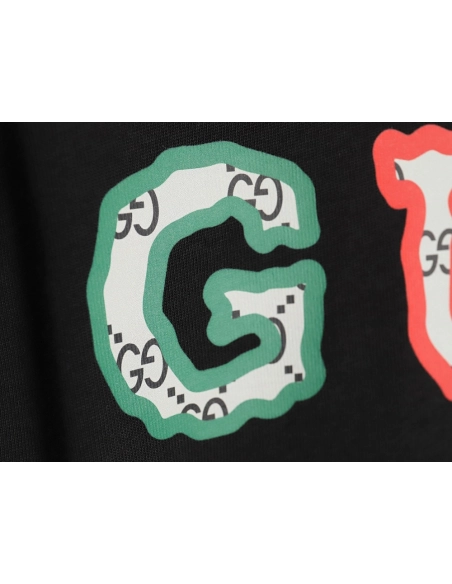 Reps Gucci 24SS colorful lettering short-sleeved T-shirt_TSK1,All order with free shipping Reps Gucci