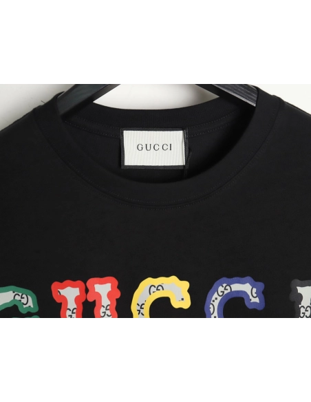 Reps Gucci 24SS colorful lettering short-sleeved T-shirt_TSK1,All order with free shipping Reps Gucci