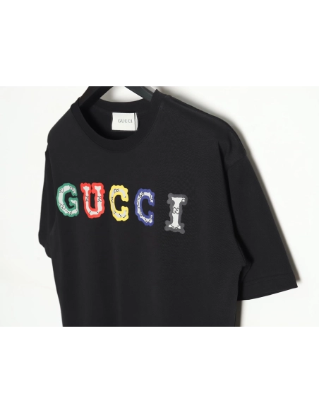 Reps Gucci 24SS colorful lettering short-sleeved T-shirt_TSK1,All order with free shipping Reps Gucci