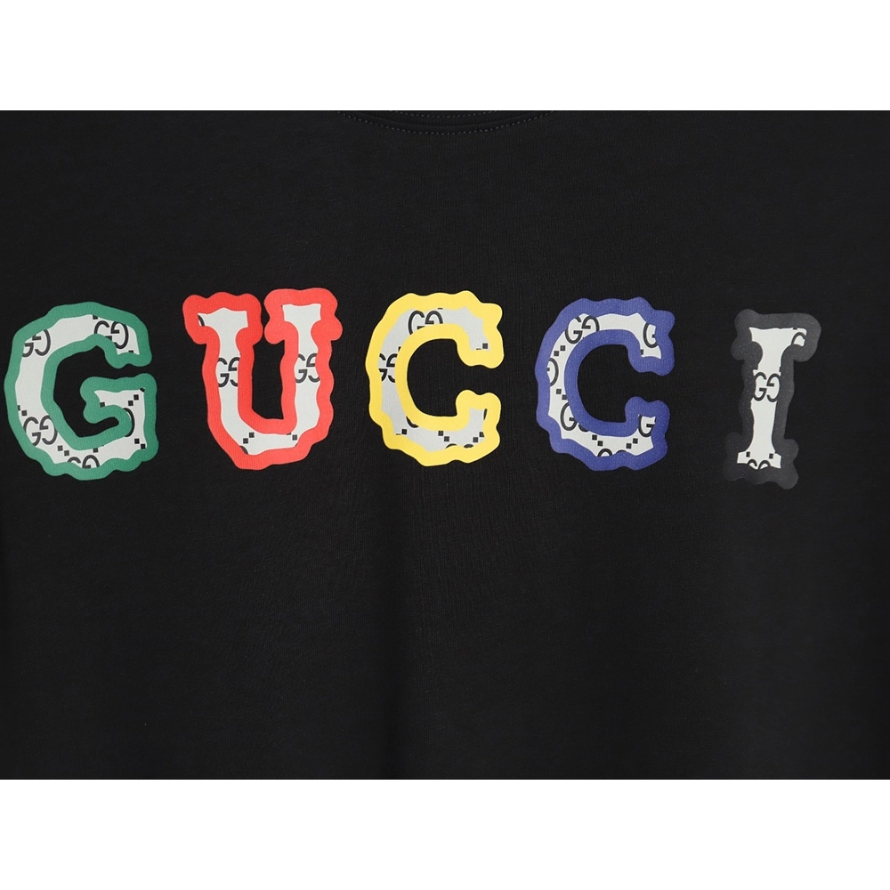 Reps Gucci 24SS colorful lettering short-sleeved T-shirt_TSK1,All order with free shipping Reps Gucci