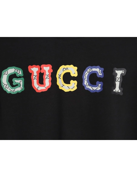 Reps Gucci 24SS colorful lettering short-sleeved T-shirt_TSK1,All order with free shipping Reps Gucci