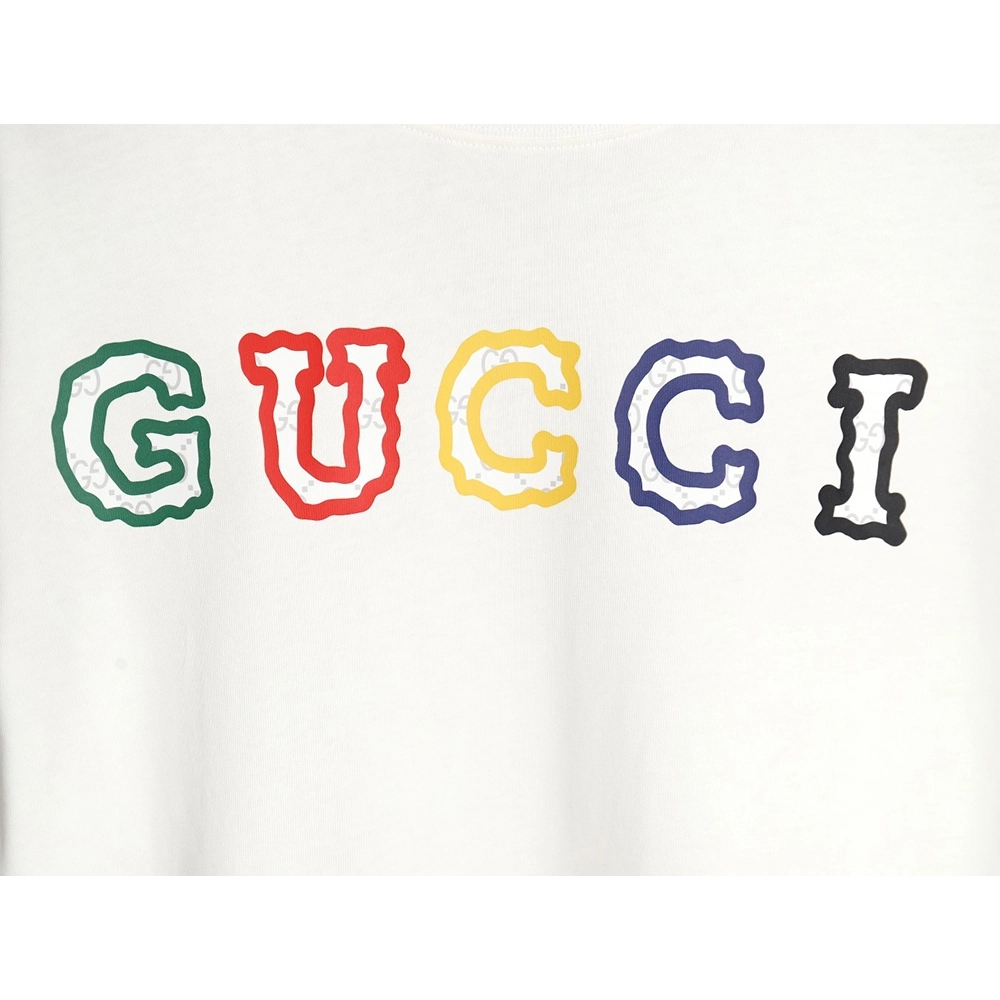 Reps Gucci 24SS colorful lettering short-sleeved T-shirt,All order with free shipping Reps Gucci